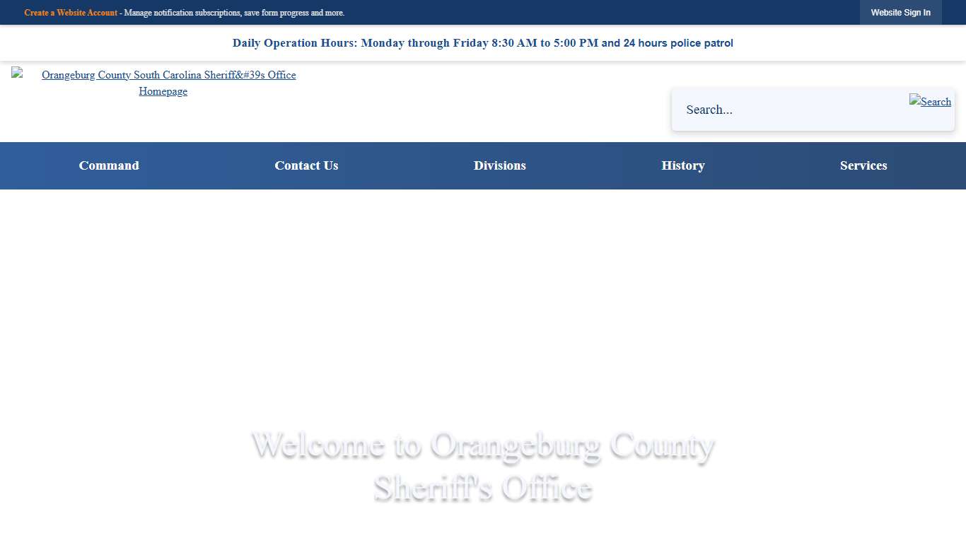 Sheriff's Office | Orangeburg County, SC